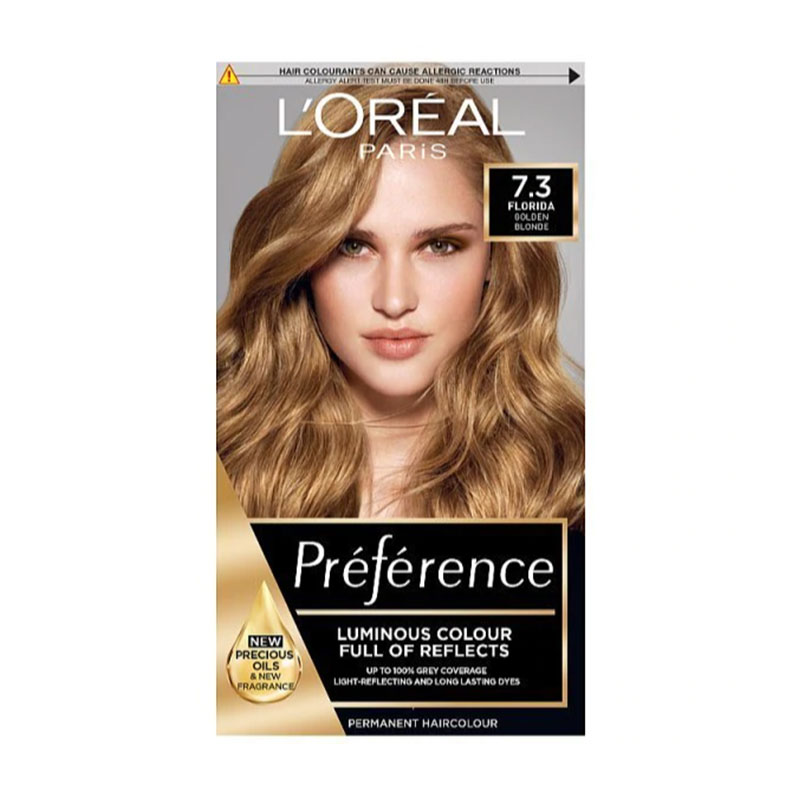 L'oreal Paris Preference Luminous Colour Permanent Hair Colour - 7.3 Florida (Golden Blonde)