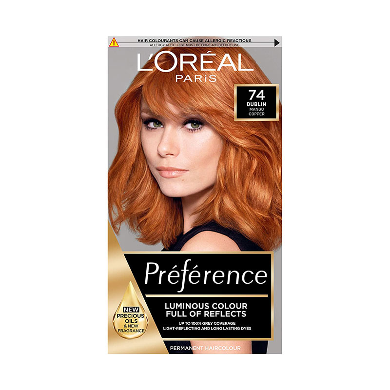L'oreal Infinia Preference New Feria With Colour Extender Permanent Hair Colour - 74 Mango (Intense Copper)
