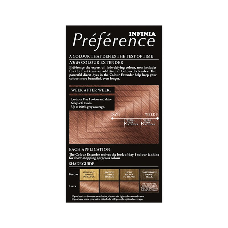 L'oreal Infinia Preference New Rose Gold Reflects Colour Extender Permanent Hair Colour - 7.23 Rose Gold