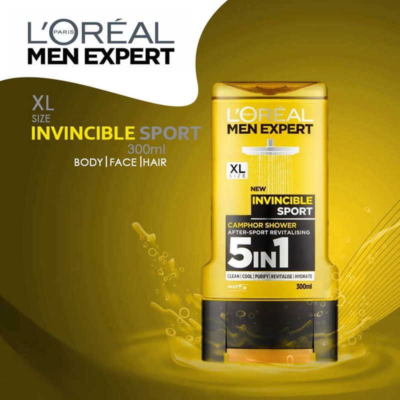 L'Oreal Men Expert Invincible Sport Camphor Shower Gel 300ml