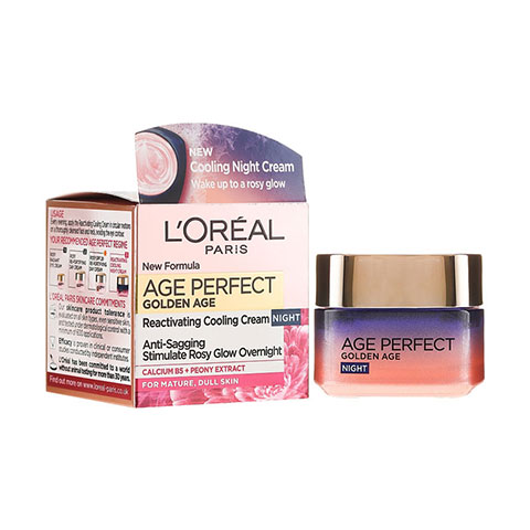 L'Oreal Paris Age Perfect Golden Age Reactivating Cooling Night Cream 50ml - Age 60+