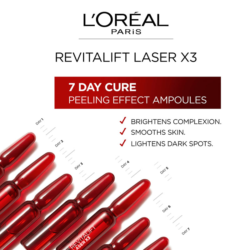 L'oreal Paris Revitalift Laser Renew Resurfacing Ampoules 10% Glycolic Acid 7x1ml