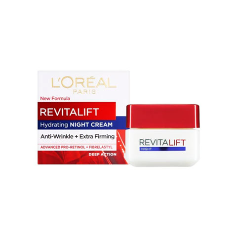 L'Oreal Revitalift Hydrating Anti Wrinkle + Extra Firming Night Cream 50ml - 40+