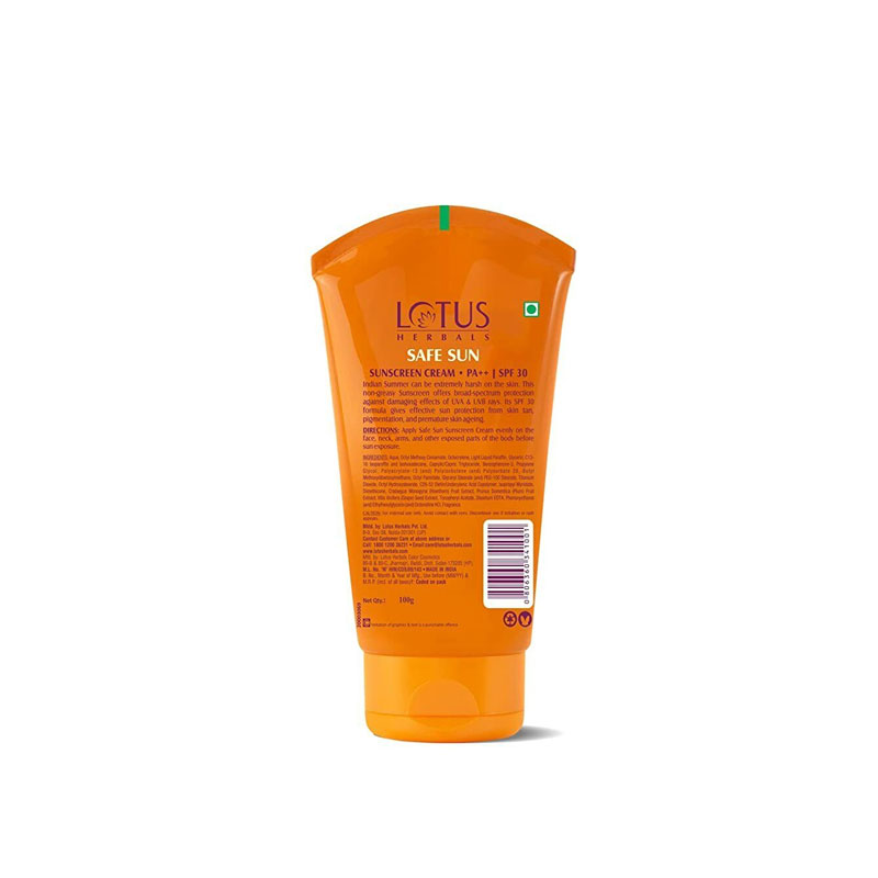 Lotus Herbals Safe Sun Sunscreen Cream SPF 30 PA ++ 100g
