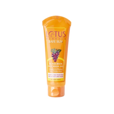 Lotus Herbals Safe Sun Sunscreen Face Wash Gel 80g