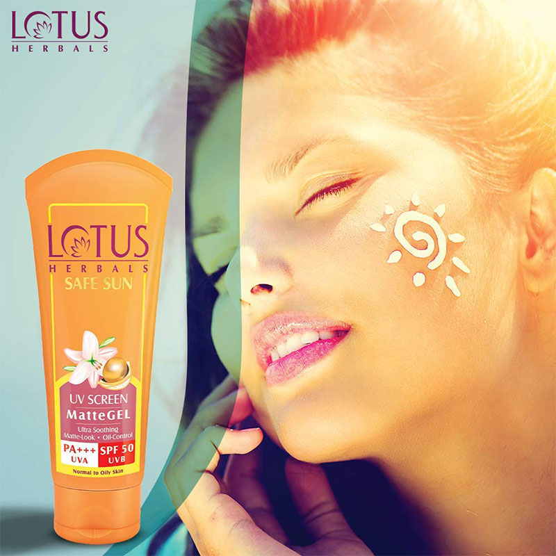 Lotus Herbals Safe Sun UV Screen Matte Gel 100g - SPF50