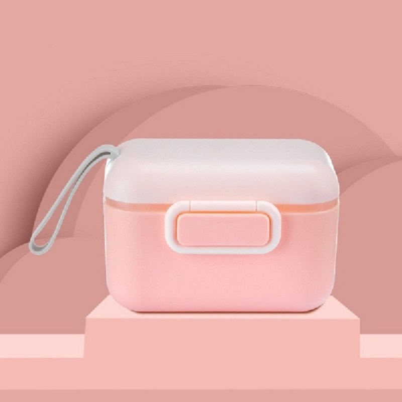Macaron Portable Milk Powder Box - Pink
