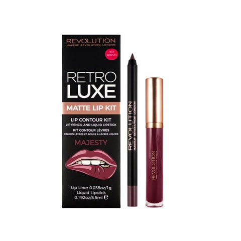 Makeup Revolution Retro Luxe Matte Lip Kit - Majesty