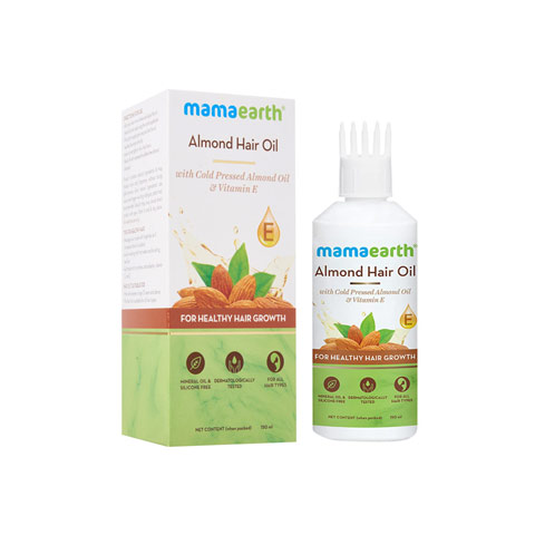 Mamaearth Almond Hair Oil with Cold Pressed Almond Oil & Vitamin E 150ml