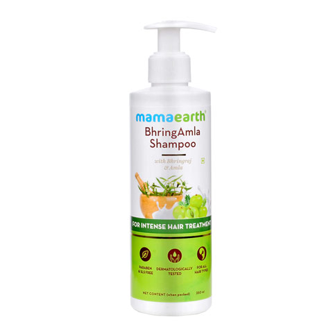 Mamaearth BhringAmla Shampoo with Bhringraj and Amla for Intense Hair Treatment 250ml