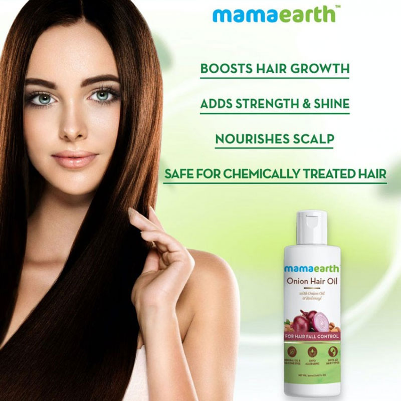 Mamaearth Onion Hair Oil for Hair Fall Control 100ml || The MallBD