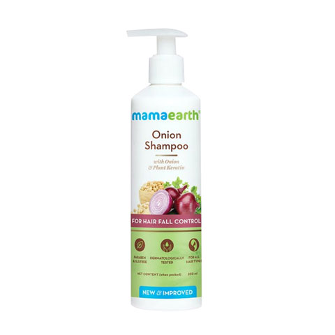 Mamaearth Onion Shampoo for Hair Fall Control With Onion & Plant Keratin 250ml