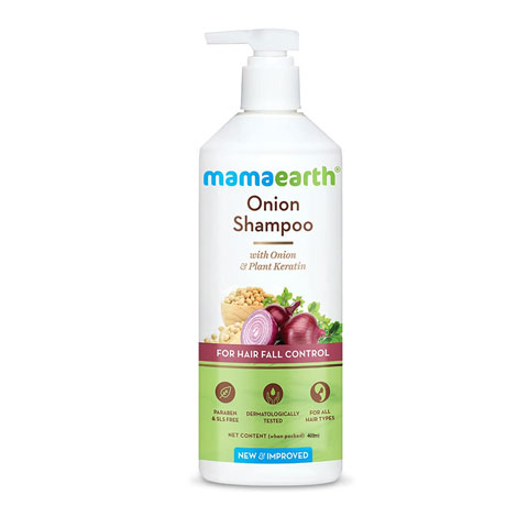 Mamaearth Onion Shampoo With Onion & Plant Keratin For Hair Fall Control 400ml