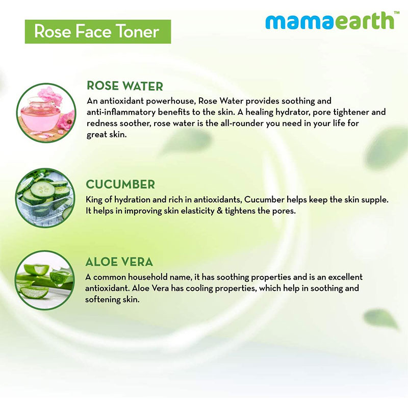Mamaearth Rose Face Toner With Witch Hazel And Rose Water For Pore Tightening 200ml