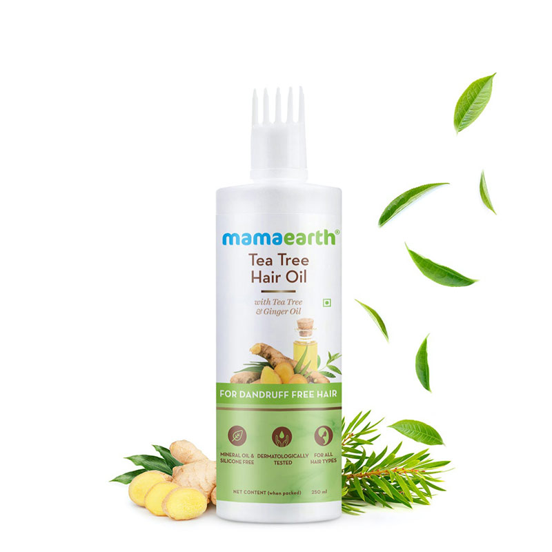 Mamaearth Tea Tree Hair Oil with Tea Tree and Ginger Oil for Dandruff Free Hair 250ml