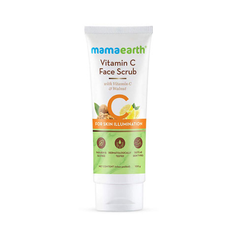 Mamaearth Vitamin C Face Scrub with Vitamin C & Walnut For Skin Illumination 100g
