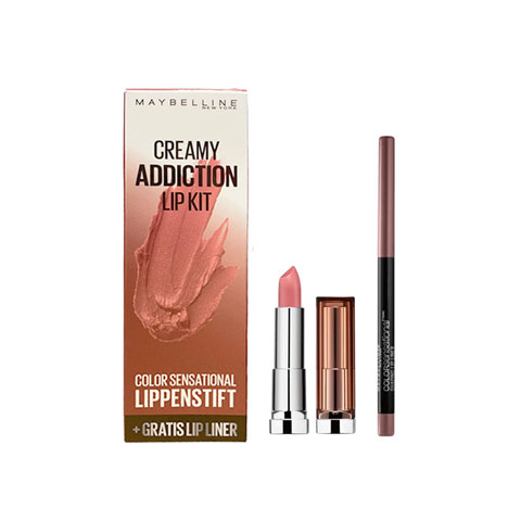 Maybelline Color Sensational Creamy Addiction Lip Kit - 107 Fairly Bare