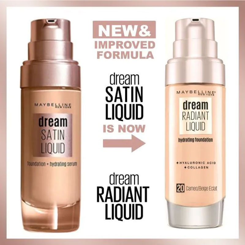 Maybelline Dream Radiant Liquid Hydrating Foundation - 01 Natural Ivory