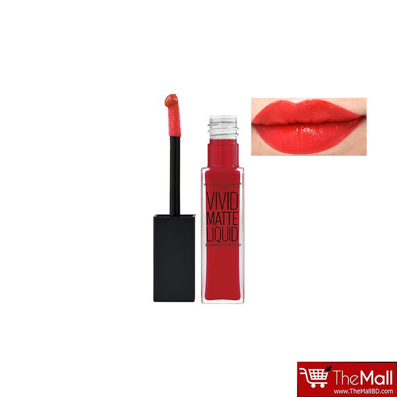 Maybelline Vivid Matte Liquid Lipstick 8ml - 35 Rebel Red