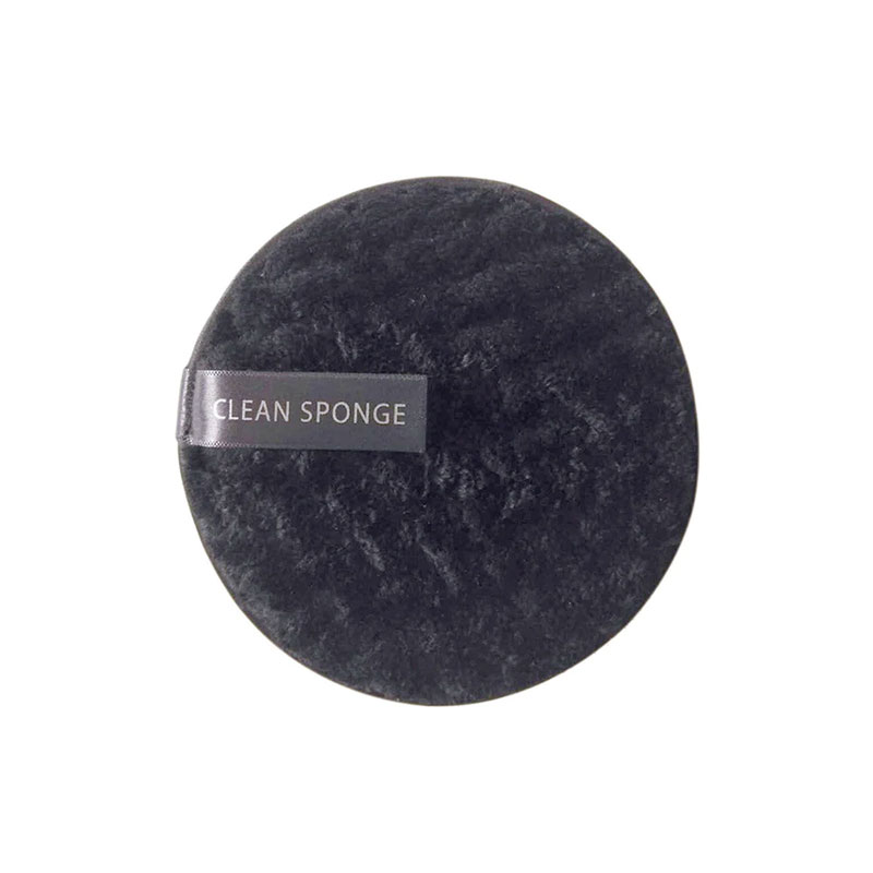 Microfiber Cotton Sponge Makeup Removal Pads - Black