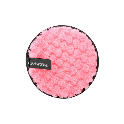 Microfiber Cotton Sponge Makeup Removal Pads - Pink