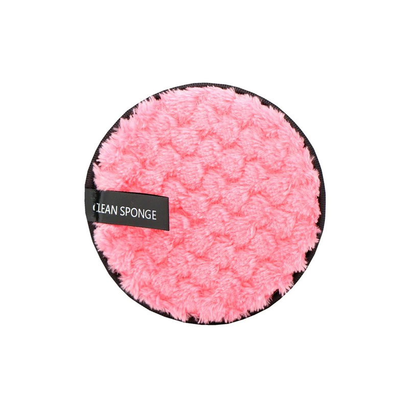 Microfiber Cotton Sponge Makeup Removal Pads - Pink