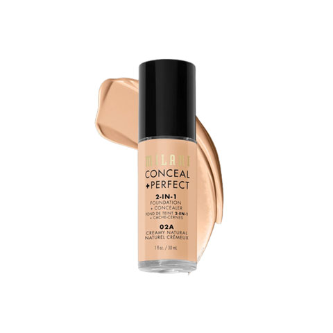 Milani Conceal + Perfect 2 In 1 Foundation + Concealer 30ml - 02A Creamy Natural
