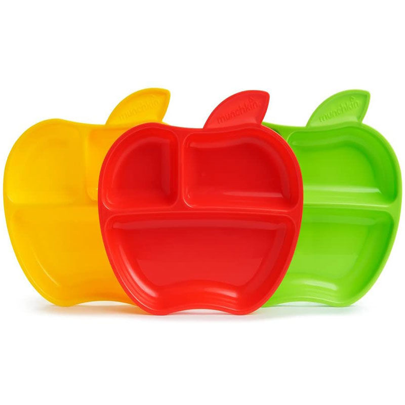 Munchkin Apple Pomme Plates 6m+ - 3Pk