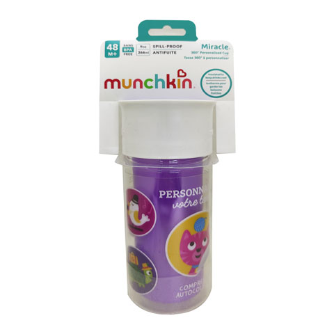 Munchkin Miracle 360° Personalised Cup 48m+ 266ml - Purple
