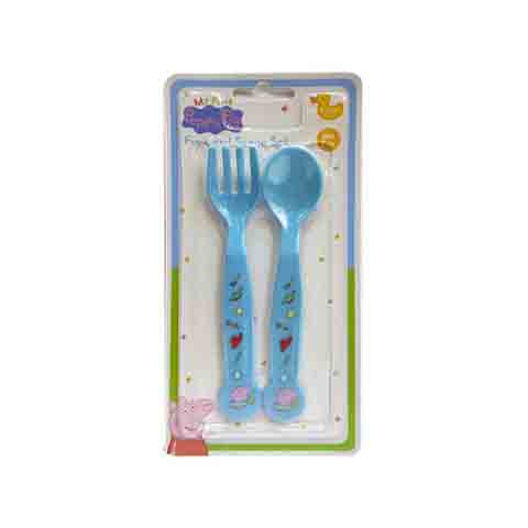 My First Peppa Pig Fork And Spoon Set 6m+ - Blue
