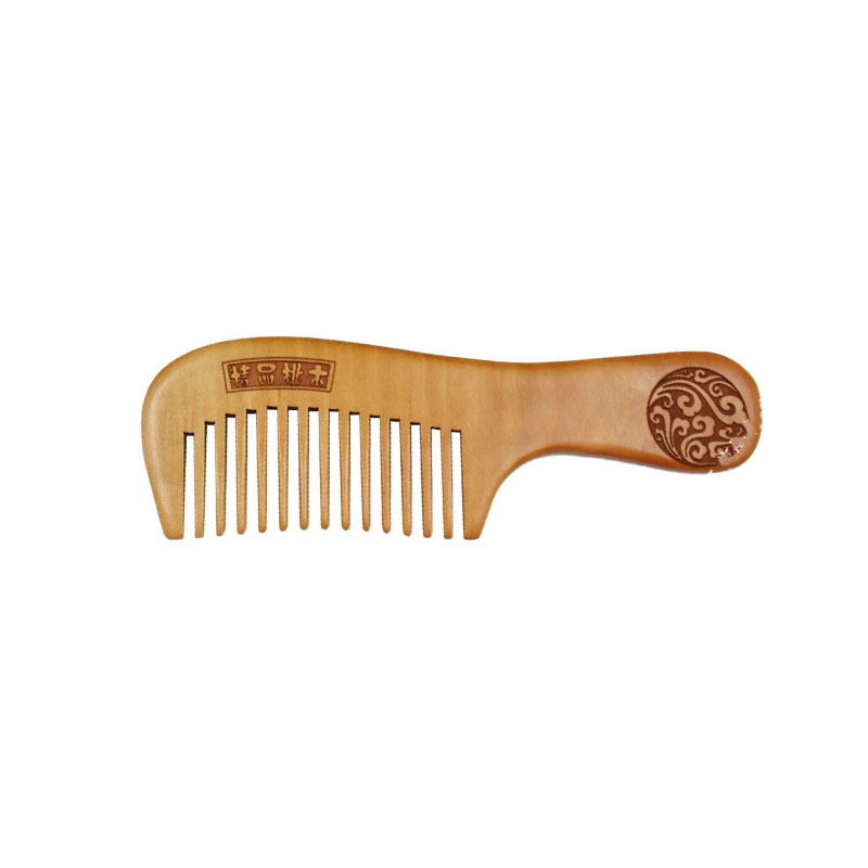 Naturally Carved Peach Sandalwood Wood Comb