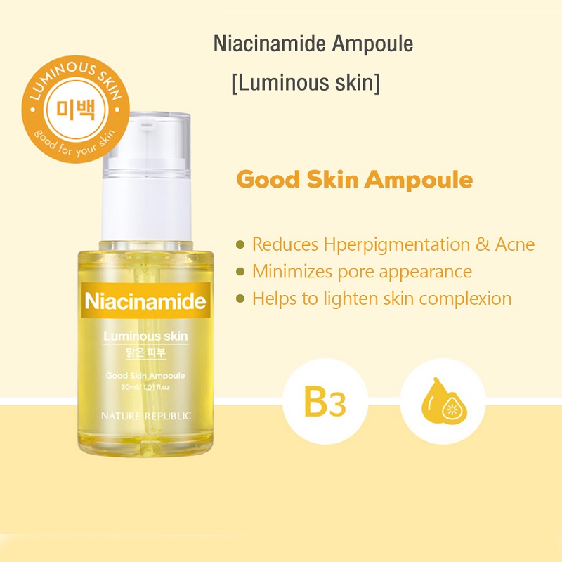 Nature Republic Niacinamide Good Skin Ampoule 30ml - Luminous Skin