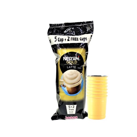 Nescafe Gold Latte Cup Drink Pack of 5 +2 Free Cups