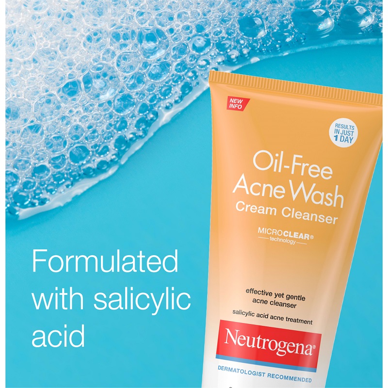 Neutrogena Oil Free Acne Wash Cream Cleanser 200ml