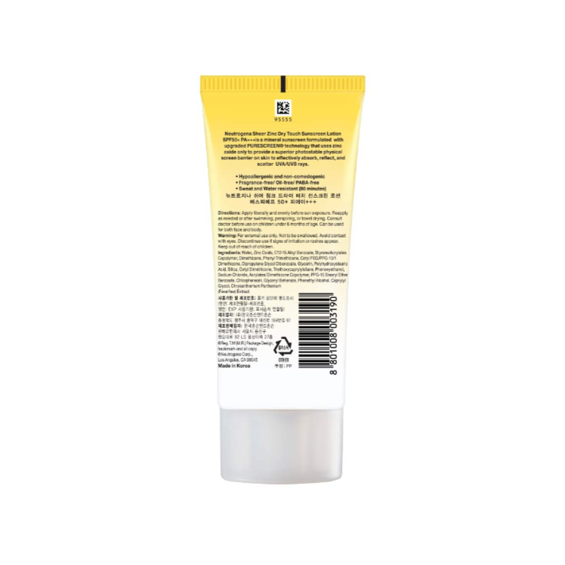Neutrogena Sheer Zinc Dry Touch Sunscreen 80ml - SPF50+