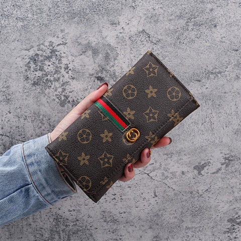New Printing Long Folding Clutch All-Match wallet