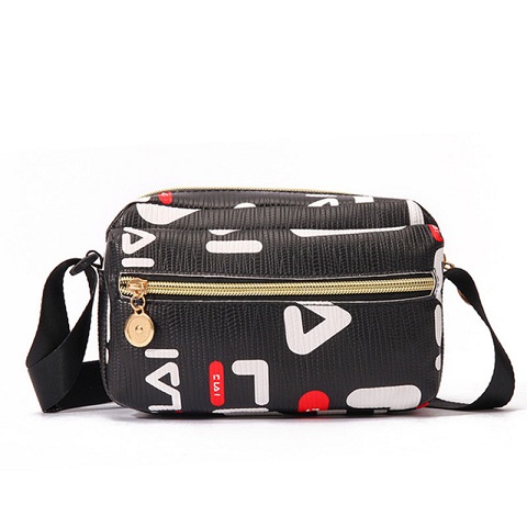 New Arrival Front Zip Patterned Ladies Square Small Bag
