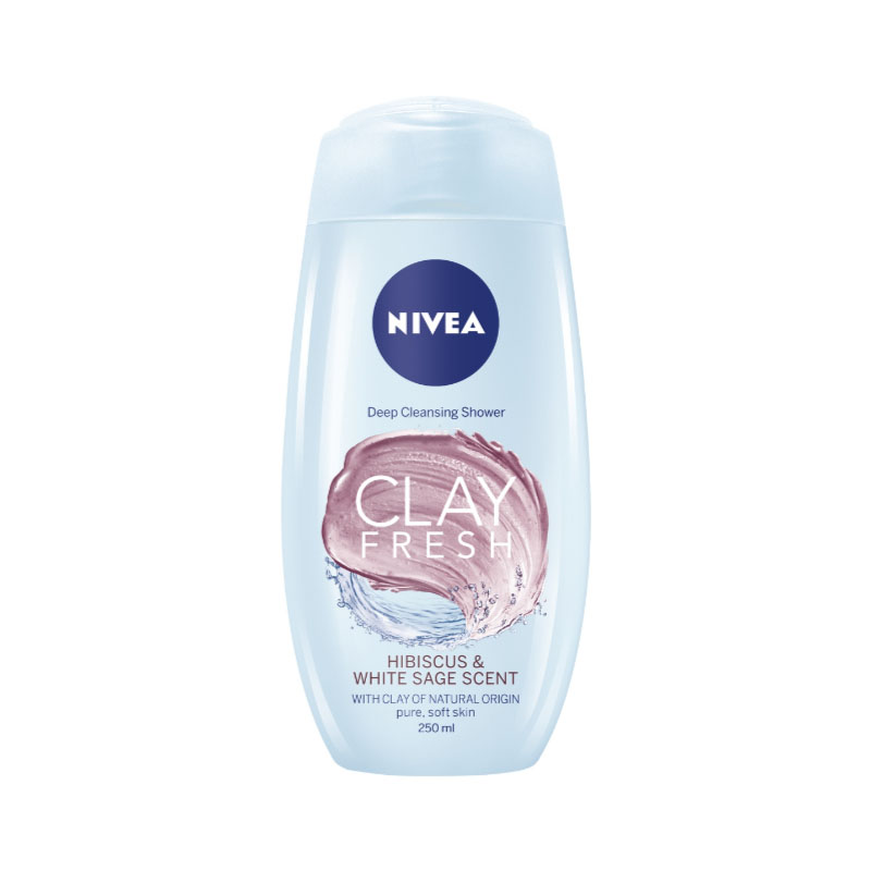 Nivea Clay Fresh Hibiscus & White Sage Scent Deep Cleansing Shower Gel 250ml
