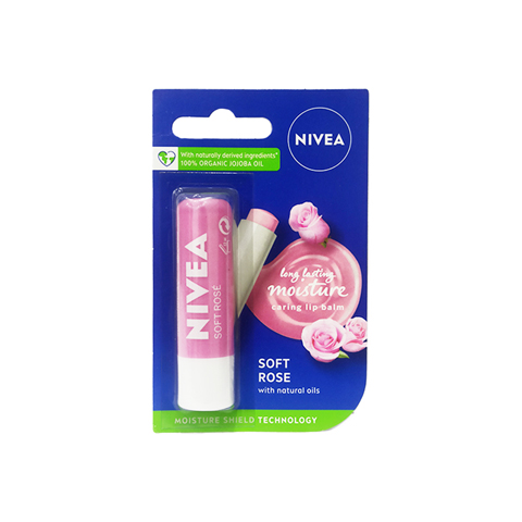 Nivea Soft Rose Long Lasting Moisture Caring Lip Balm 4.8g