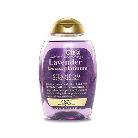OGX Hydrate & Tone Reviving + Lavender Luminescent Platinum Shampoo 385ml