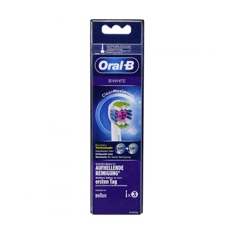 Oral-B 3D White Clean Maximiser Brush Head - 3pcs