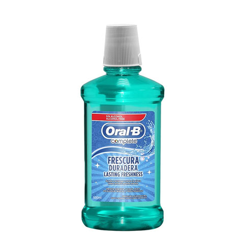 Oral-B Complete Frescura Duradera Lasting Freshness Cool Mint Mouthwash 500ml