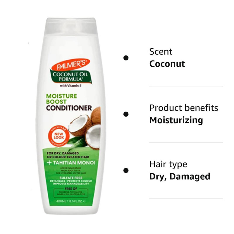 Palmer's Coconut Oil Formula Moisture Boost Conditioner With Vitamin E For Dry & Damaged Hair 400ml