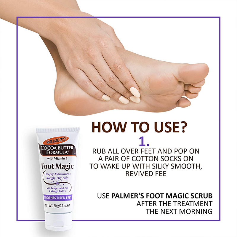 Palmer's Foot Magic Scrub Buffs & Polishes With Vitamin E For Rough, Dry Skin 60g