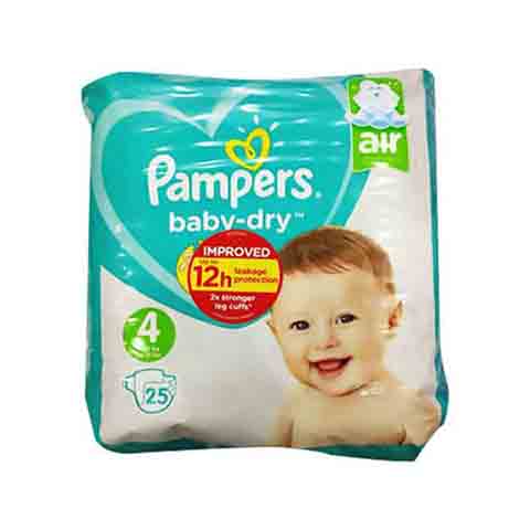 Pampers Baby Dry Nappy Pants Up To 12h 4 (9-14 kg) 25 Nappies