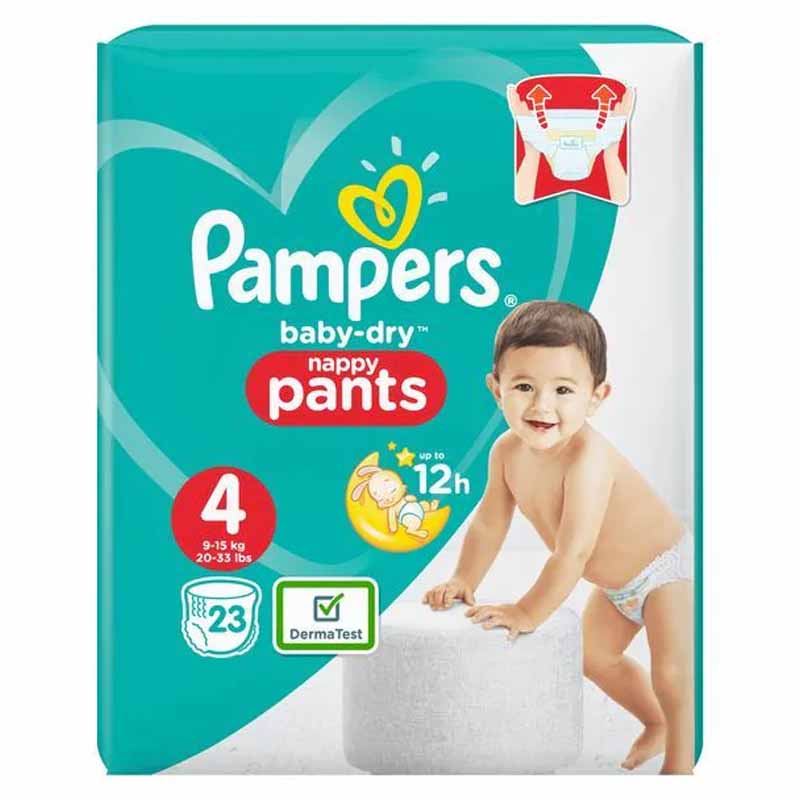 Pampers Baby Dry Nappy Pants Up To 12h 4 (9-15 kg) 23 Nappies