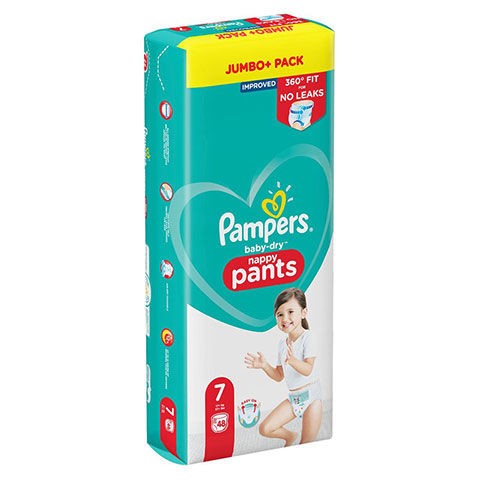 Pampers Baby-Dry Up to 12h Nappy Pants 7 ( 17+ Kg ) 48 Nappies