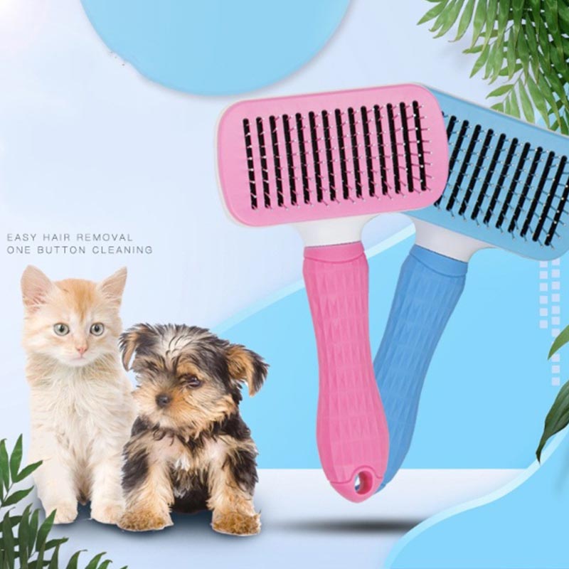 Pets Self Cleaning Needle Comb - Blue (20195)