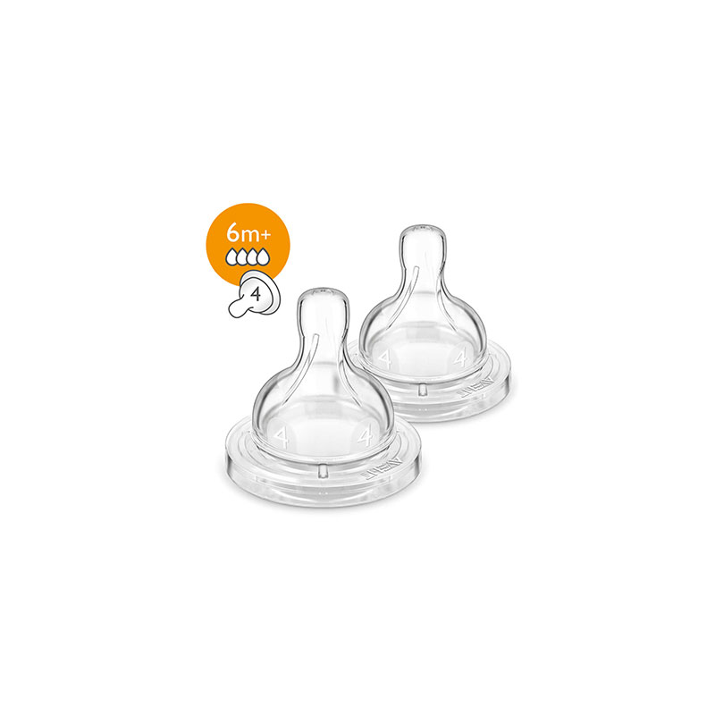 Philips Avent Classic + 2 Variable Flow Anti Colic Teats 6m+ - 2pk (07894)