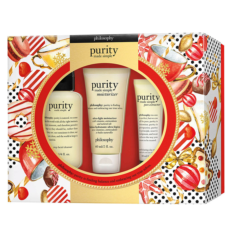 Philosophy Purity Made Simple Facial Cleanser Pore Extractor Moisturizer 3 PC Set